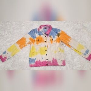 Taxi- Tie-Dye Jean Jacket. Size M. NWT